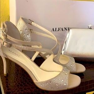 Alfani Silver rhinestone pumps. 7M